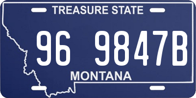 MT license plate 969847B