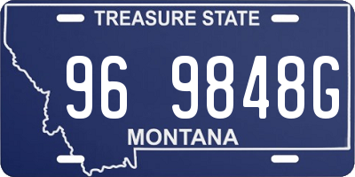 MT license plate 969848G