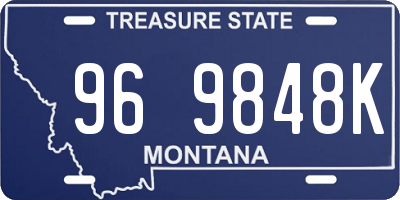MT license plate 969848K