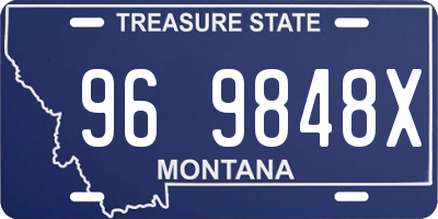 MT license plate 969848X