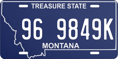 MT license plate 969849K