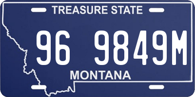 MT license plate 969849M