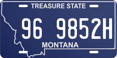 MT license plate 969852H