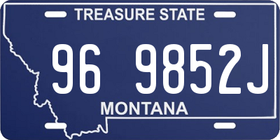 MT license plate 969852J