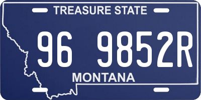 MT license plate 969852R