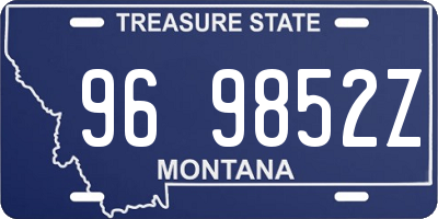 MT license plate 969852Z