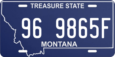 MT license plate 969865F