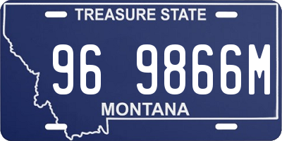 MT license plate 969866M