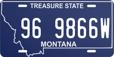 MT license plate 969866W