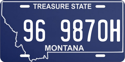 MT license plate 969870H