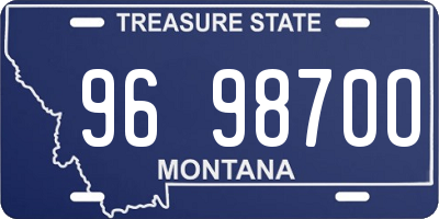 MT license plate 969870O