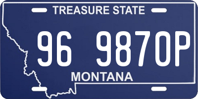 MT license plate 969870P