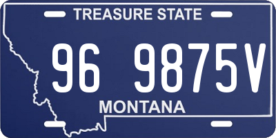 MT license plate 969875V