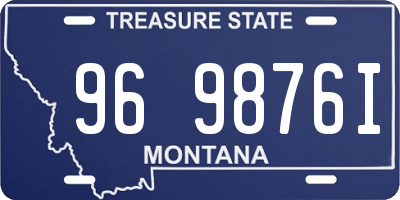 MT license plate 969876I