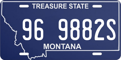 MT license plate 969882S