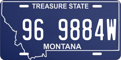 MT license plate 969884W