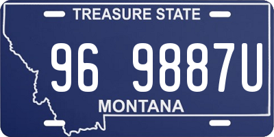 MT license plate 969887U