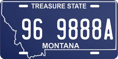 MT license plate 969888A