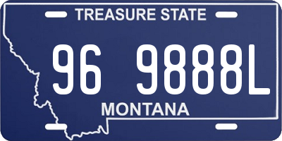 MT license plate 969888L
