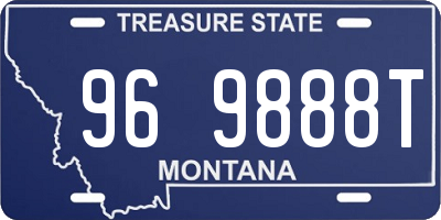 MT license plate 969888T