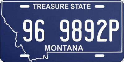 MT license plate 969892P