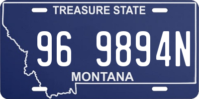 MT license plate 969894N