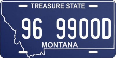 MT license plate 969900D