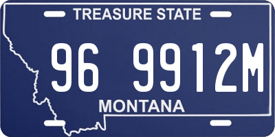 MT license plate 969912M