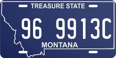 MT license plate 969913C