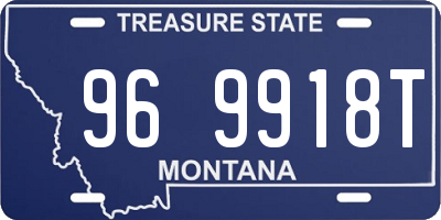 MT license plate 969918T