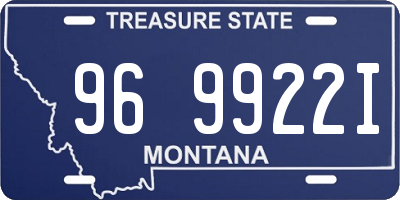 MT license plate 969922I