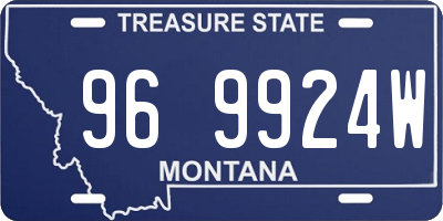 MT license plate 969924W
