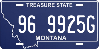 MT license plate 969925G