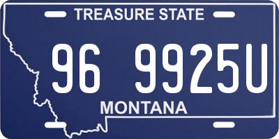 MT license plate 969925U