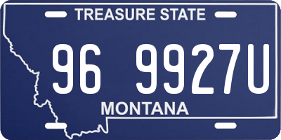 MT license plate 969927U