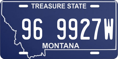 MT license plate 969927W