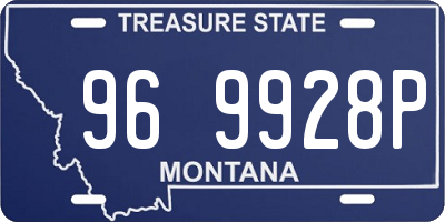 MT license plate 969928P