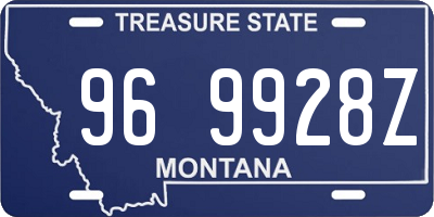 MT license plate 969928Z