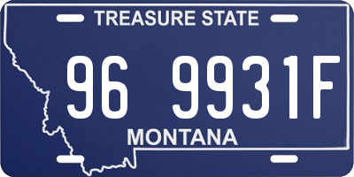 MT license plate 969931F