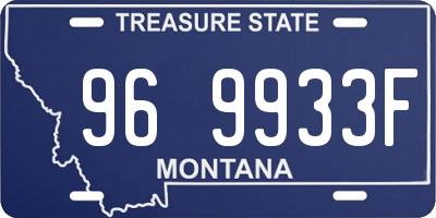 MT license plate 969933F