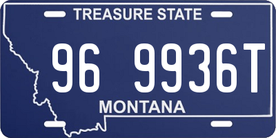 MT license plate 969936T