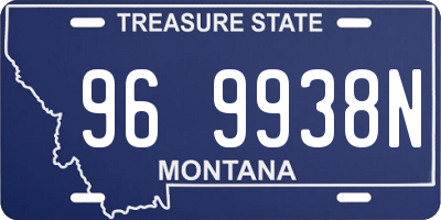 MT license plate 969938N