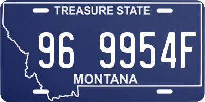 MT license plate 969954F