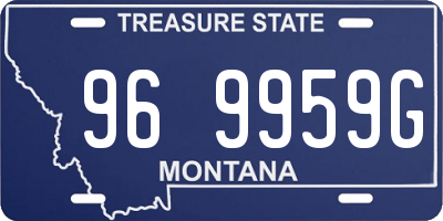 MT license plate 969959G