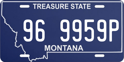 MT license plate 969959P