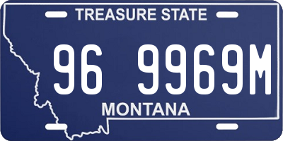 MT license plate 969969M
