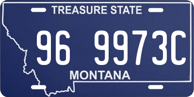 MT license plate 969973C