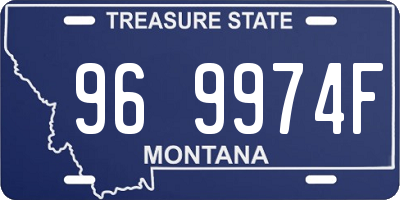 MT license plate 969974F