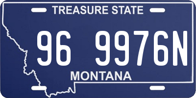 MT license plate 969976N