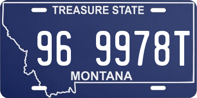 MT license plate 969978T